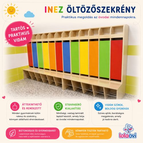 Inez óvodai öltözőszekrény
