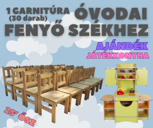 PLÚTÓ fenyő óvodai szék