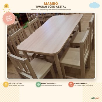 MAMBÓ óvodai bükk asztal
