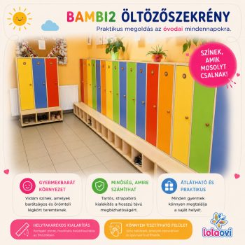 Bambi 2 óvodai öltözőszekrény