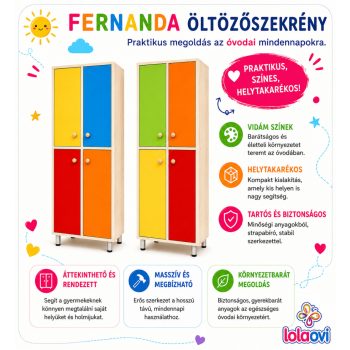 FERNANDA Óvodai öltözőszekrény