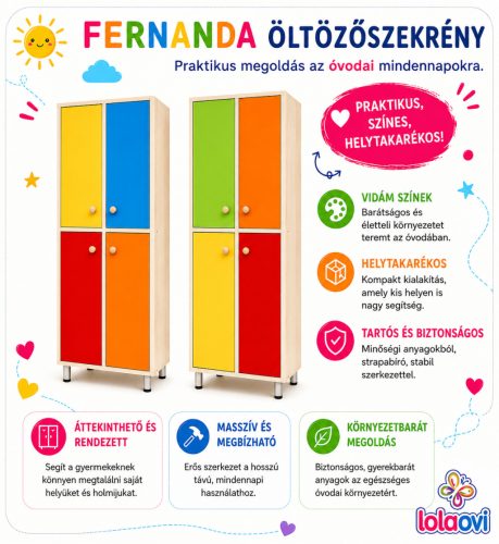 FERNANDA Óvodai öltözőszekrény