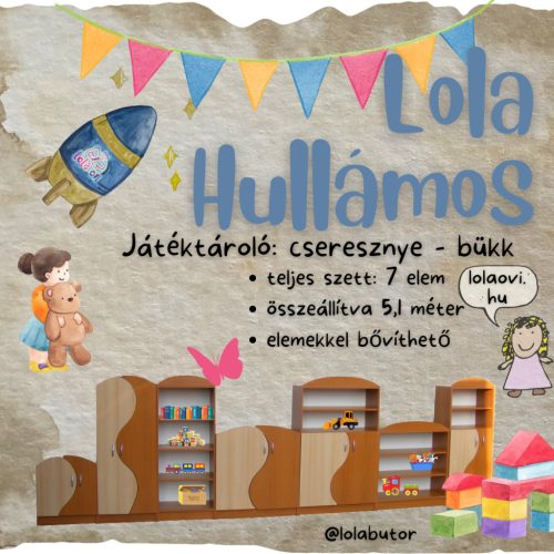 LOLA hullámos ajtós szekrénysor