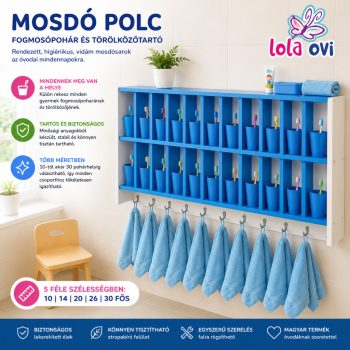 óvodai fogmosópohár tartó
