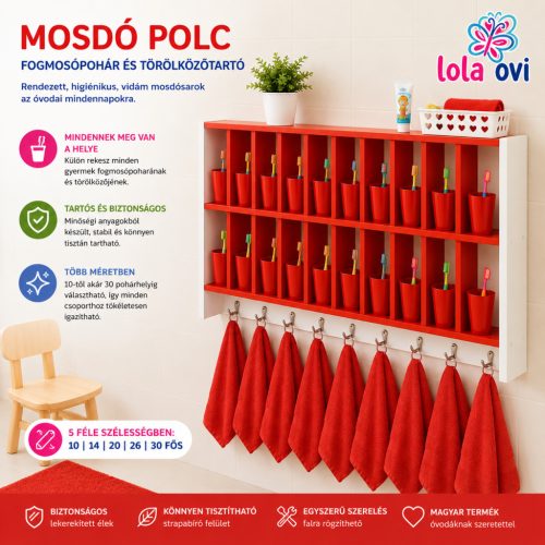 óvodai fogmosópohár tartó