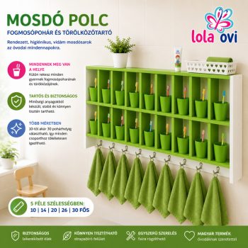 óvodai fogmosópohár tartó