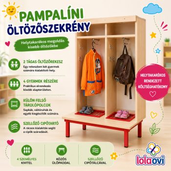 PAMPALINI Óvodai öltözőszekrény