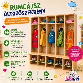 RUMCÁJSZ Óvodai öltözőszekrény