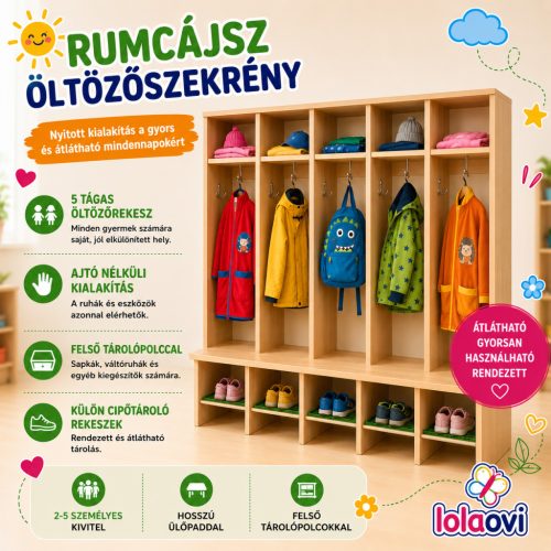 RUMCÁJSZ Óvodai öltözőszekrény