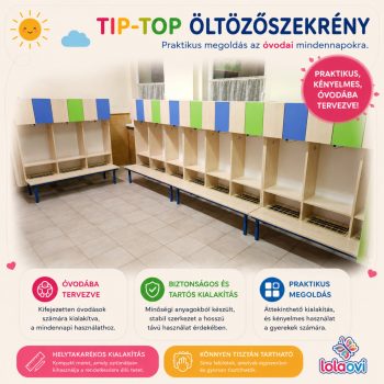 TIP-Top óvodai öltözőszekrény