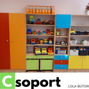 Óvodai csoportszoba szekrények